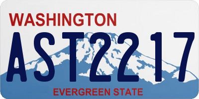 WA license plate AST2217