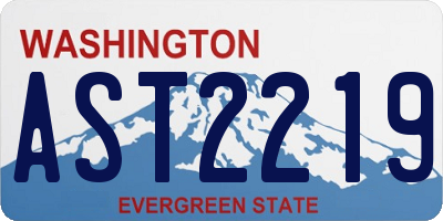 WA license plate AST2219