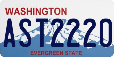 WA license plate AST2220