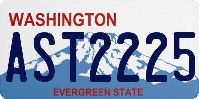 WA license plate AST2225