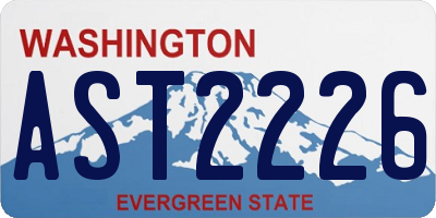 WA license plate AST2226