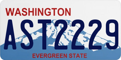 WA license plate AST2229