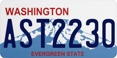 WA license plate AST2230