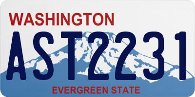WA license plate AST2231