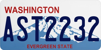 WA license plate AST2232
