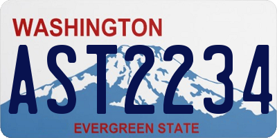 WA license plate AST2234