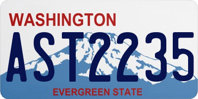 WA license plate AST2235
