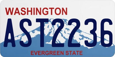 WA license plate AST2236