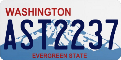 WA license plate AST2237
