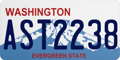 WA license plate AST2238