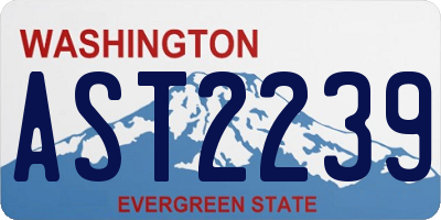 WA license plate AST2239