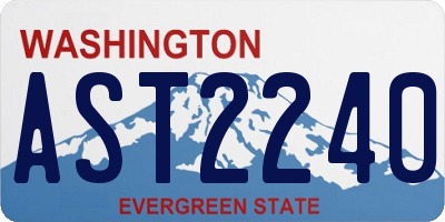 WA license plate AST2240