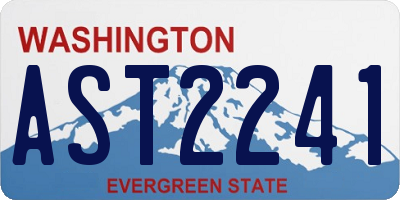 WA license plate AST2241