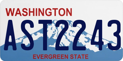 WA license plate AST2243