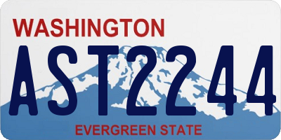 WA license plate AST2244