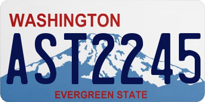 WA license plate AST2245