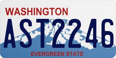 WA license plate AST2246