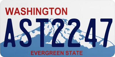 WA license plate AST2247