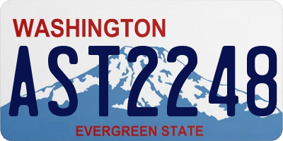 WA license plate AST2248