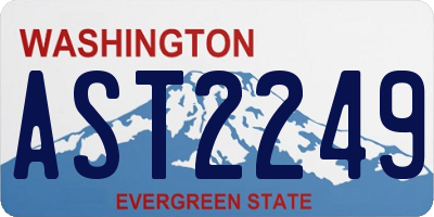 WA license plate AST2249