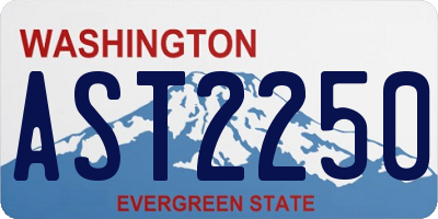 WA license plate AST2250