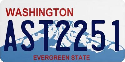 WA license plate AST2251
