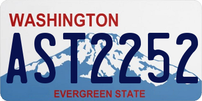 WA license plate AST2252