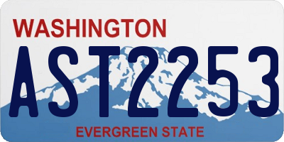 WA license plate AST2253