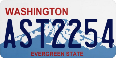 WA license plate AST2254