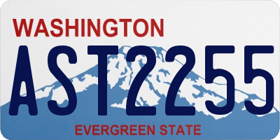 WA license plate AST2255