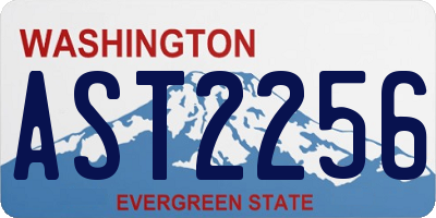 WA license plate AST2256