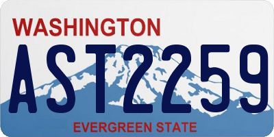 WA license plate AST2259