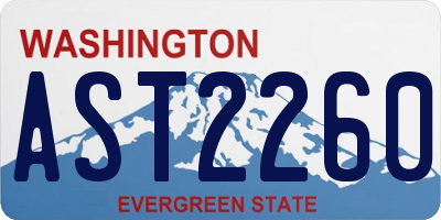WA license plate AST2260