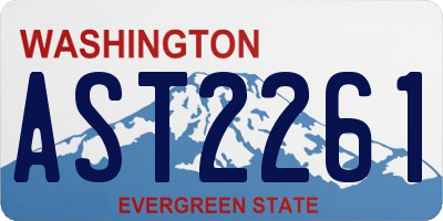 WA license plate AST2261