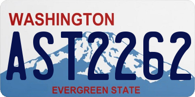WA license plate AST2262