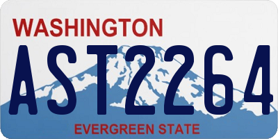 WA license plate AST2264