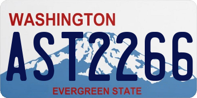 WA license plate AST2266