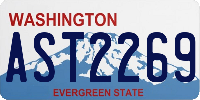 WA license plate AST2269