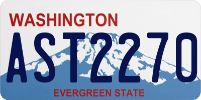 WA license plate AST2270
