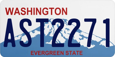 WA license plate AST2271