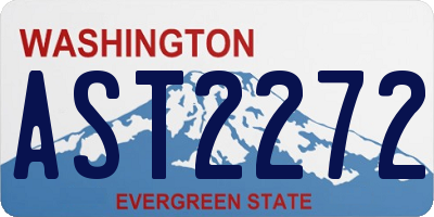 WA license plate AST2272