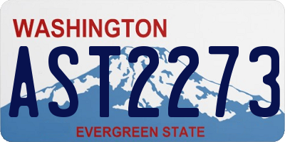 WA license plate AST2273