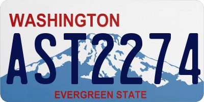WA license plate AST2274