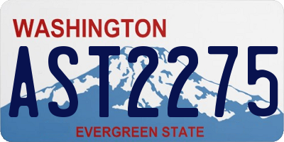 WA license plate AST2275