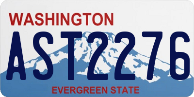 WA license plate AST2276