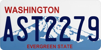 WA license plate AST2279
