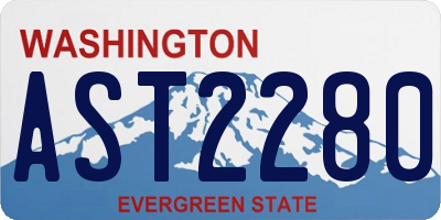 WA license plate AST2280