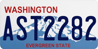 WA license plate AST2282