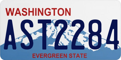 WA license plate AST2284