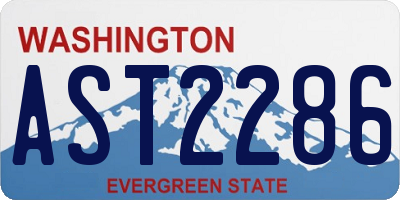 WA license plate AST2286